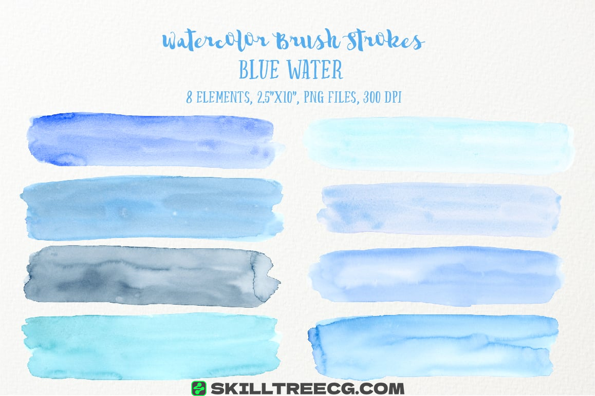 图片[3]-Watercolor Brush Stroke Bundle（835158）-技能树